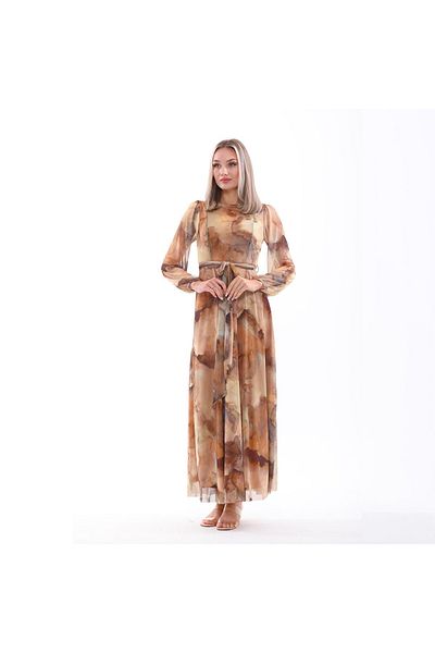 CİXAPLE Φόρεμα Lycra Crew Neck Maxi