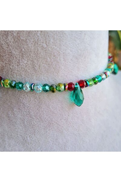 Singincraft Emerald Green Australian Crystal Anklet (Handmade Design Products)