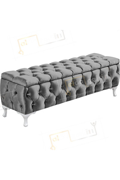 aldagelsin Lüks Sandıklı Chester Puf Bench Ayakucu Koltuk 120 Cm