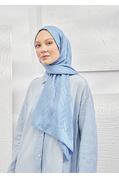 ARMANDA Italian Jacquard Zigzag Pattern Shawl - Silky Jacquard Shawl