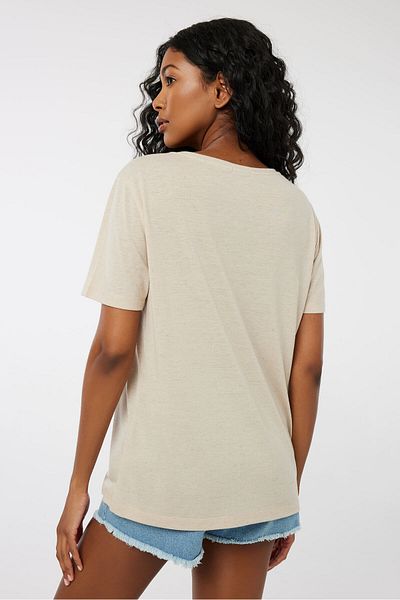 Ardene Linen-Blend Long Tee