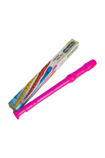 Helvacıoğlu Soprano Blok Flüt Pembe Renk. Karton Kutulu 1 Adet
