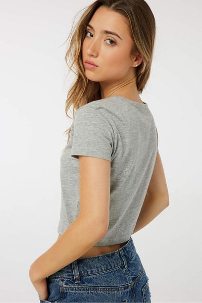 Ardene Basic Ultra Crop Crew Neck Tee