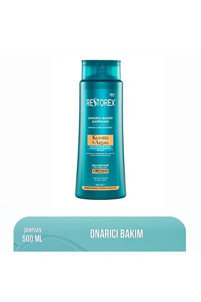 Restorex Keratin & Argan Repair Hair Care Shampoo 500 ml + Liquid Hair Care Conditioner 200 ml
