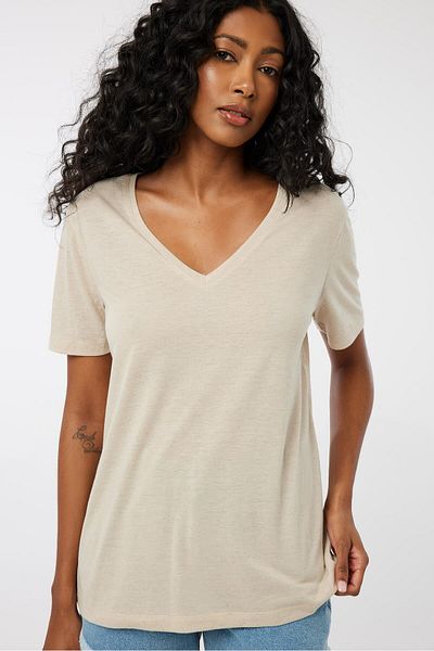 Ardene Linen-Blend Long Tee