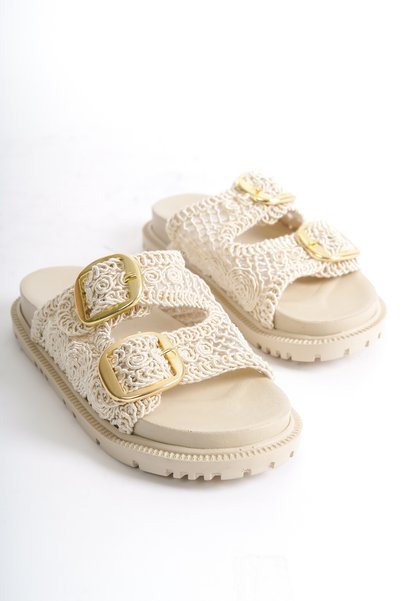 öz se shoes WINNY женске плетене Papuče /Sandale са две Sa kopčom
