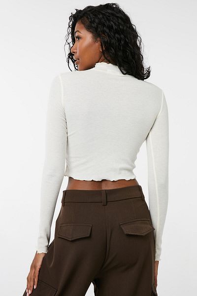 Ardene Lettuce Edge Long Sleeve Top