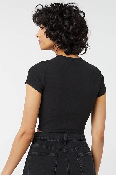 Ardene Crop Tee with Contrast Stitching