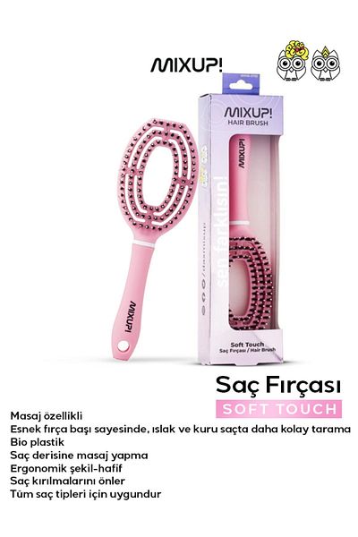 Mixup Elips Soft Touch Hair Brush Pink