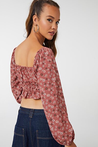 Ardene ديزي الأزهار طويلة الأكمام أعلى Milkmaid
