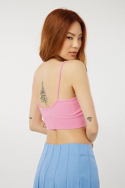 Ardene Ribbed Ultra Crop Tank Top