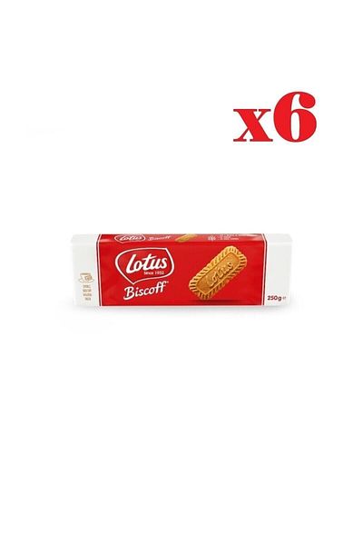 Lotus 250 Gr Biscoff Caramelized Biscuit - Pack of 6