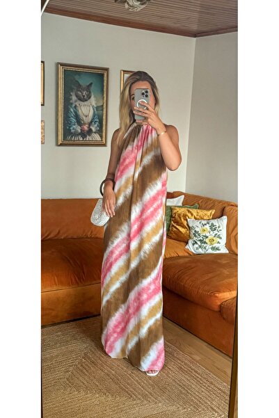 Butik Pembe desenli elbise