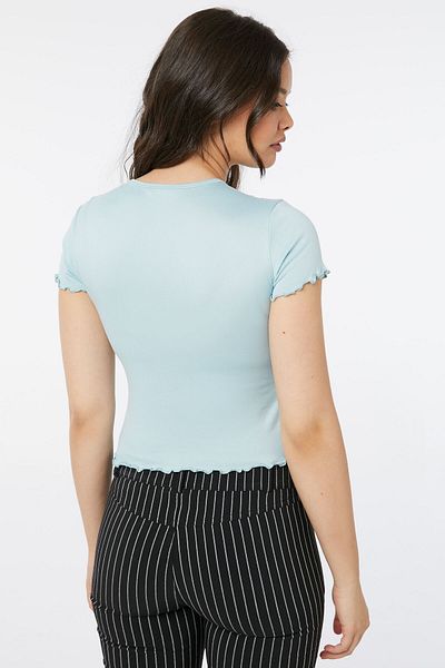 Ardene Pastel Lettuce Edge Tee