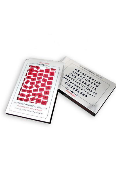 hobs Flat Transfer Alphabet Letter-figure Set 74 Pieces