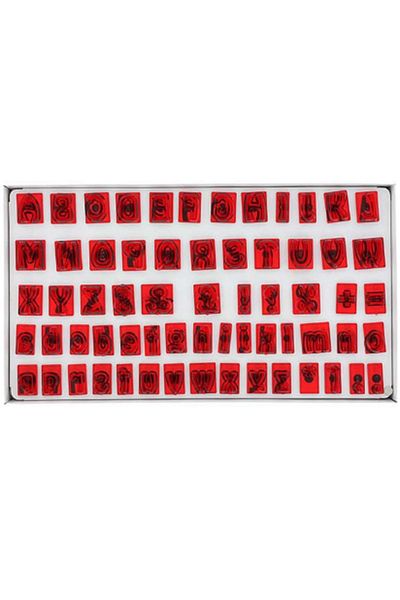 hobs Flat Transfer Alphabet Letter-figure Set 74 Pieces