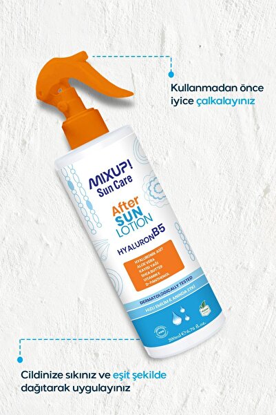 Mixup Güneş Sonrası Onarıcı Losyon Hyaluron B5 Aloe Vera,Kayısı Yağı,Hyalüronik Asit İçerikli 200 ML