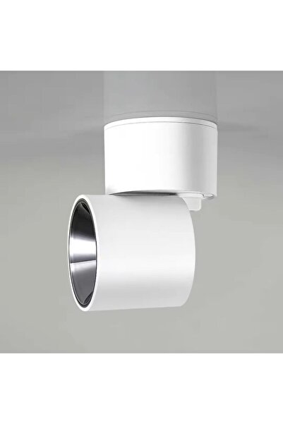YCL 12 W COB Led Armatür - 3 Işık Rengi - Beyaz + Siyah Kasa - Yuvarlak - Sıva Üstü - YC-805
