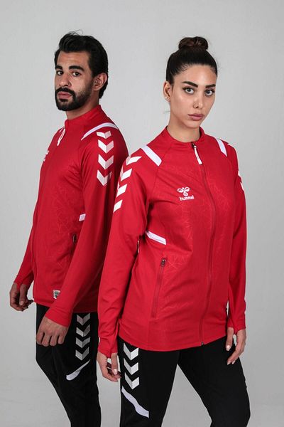 hummel بدلة رياضية للتخييم باللون الأحمر