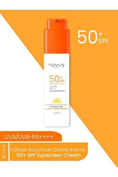 novus exclusive 50 Spf Leke Karşıtı Yüksek Uv Korumalı Güneş Kremi Pa Mavi Iş...