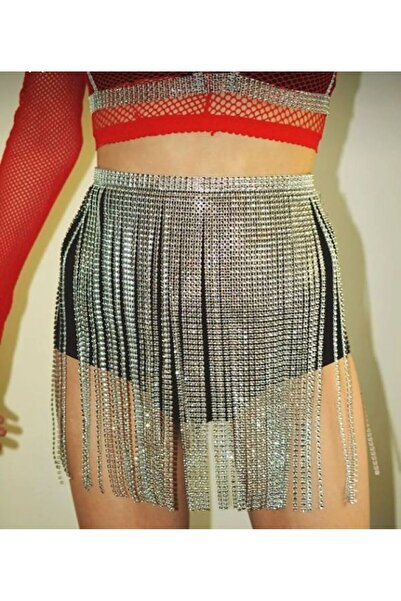 SmY Bag Σετ φούστας και ζώνης με λαμπερό σχέδιο