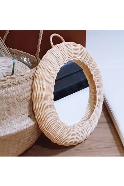 DEKORATTAN Rattan Bambu Hasir Ayna