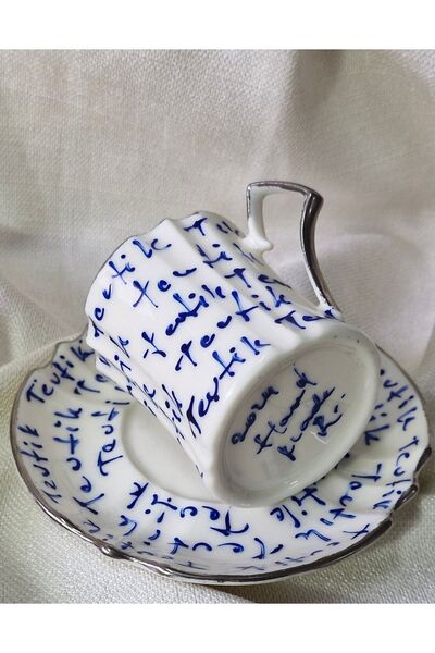 BY.RAYKA PORSELEN El Dekor Porselen El Boyama 1 Adet Fincan Ve Tabağı