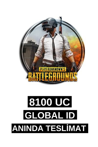 PUBG Mobile 8100 UC PUBG MOBILE UC GLOBAL ID YÜKLEME