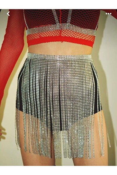 SmY Bag Σετ φούστας και ζώνης με λαμπερό σχέδιο