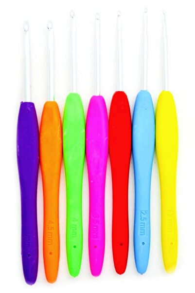 y yalçıntaş hacıömeroğulları NAZARONE 7-Piece Silicone Handle Crochet Set Cro...