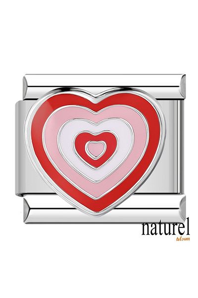 Naturel Tılsım Italian Stainless Steel 9mm Heart Charm