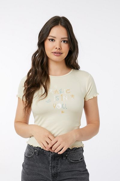 Ardene Pastel Lettuce Edge Tee