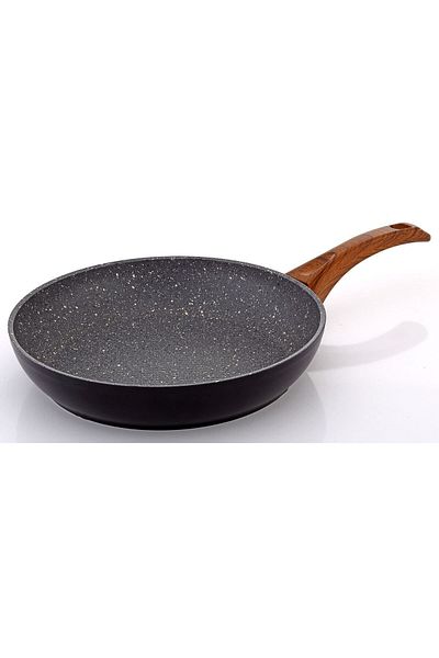 Bonera 24 Cm Vogue Granite Pan - Wooden Pattern and Bakelite Handle