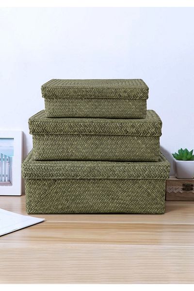 HOMİNG Homing 3 - Multi-Purpose Wicker Basket Organizer 241569