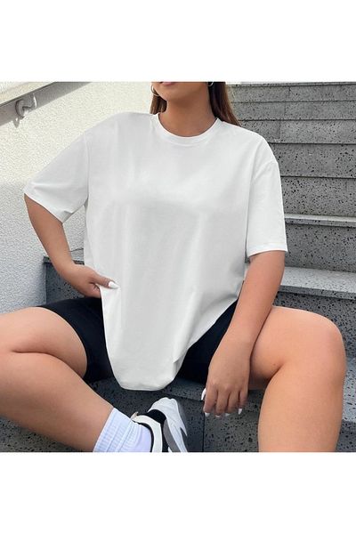 THE WHITE Tricou alb supradimensionat pentru femei