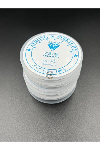 Ebruli Boncuk Sârmă de pescuit dreptă transparentă de 0,30 mm (fără cauciuc) ...