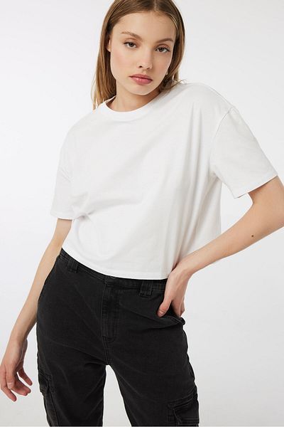 Ardene Basic Boxy Crop Tee