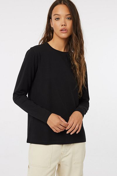 Ardene Basic Long Sleeve Crew Neck Tee