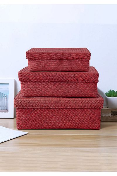 HOMİNG Homing 3 - Multi-Purpose Wicker Basket Organizer 241569
