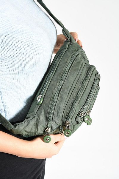 571 Collections Çanta Unisex Green Waist Bag - Multi-Pocket (Model: 571-7F)