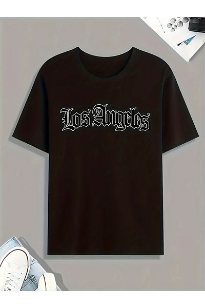 Let's Wear Ανδρικό μπλουζάκι Premium με στάμπα Los Angeles