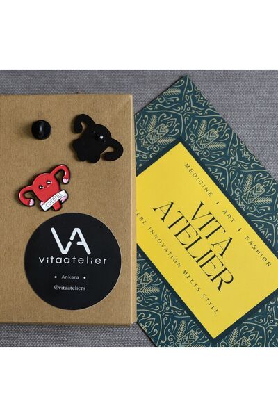 Vita Atelier Doktorlara özel tasarım broş 12 - tatlı uterus