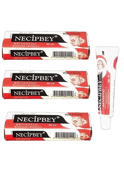 NECİPBEY Briyantin Yağsız Kırmızı 40 ml. 3'lü Paket