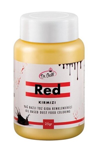 Dr. Gusto Yağ Bazlı Toz Gıda Boyası Kırmızı 25 Gr
