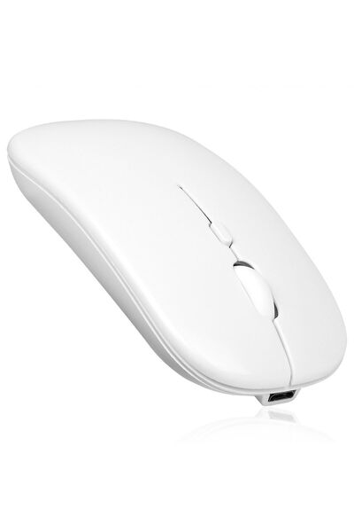 BGZ STORE Kablosuz Bluetooth Şarjlı 2.4Ghz Mouse Tablet Telefon Pc Uyumlu- Sessiz Tıklama