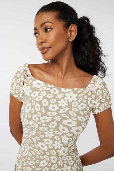 Ardene Puff Sleeve Mini Dress