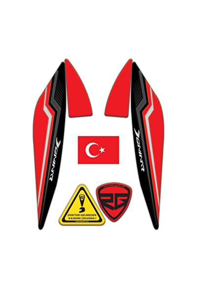 Redline Grafik Bajaj Dominar D250 - 400 Far üstü Kafa Grenaj Sticker 4 Parça ...
