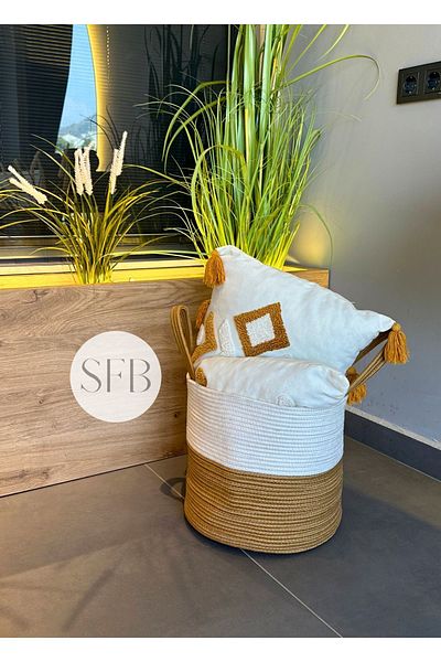 HomeTurko Jute Basket - Handled, Dirty and Laundry Gift Home