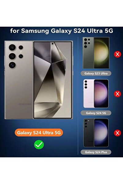 Solid Samsung Galaxy S24 Ultra 6.8' Ekran Koruyucu Cam Full Kaplama Düz Tempered Glass Screen Zırh