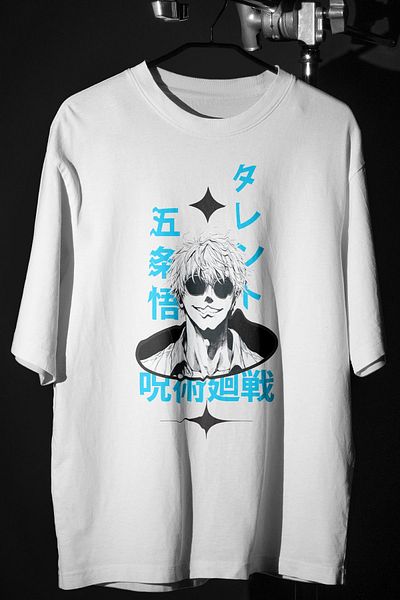 SELF CONTROL تي شيرت Gojo Satoru & JUJUTSU KAISEN للجنسين مقاس كبير - Anime SC